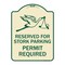 Signmission Reserved for Stork Parking Permit Required W/ Graphic Heavy-Gauge Alum, 24" x 18", TG-1824-23172 A-DES-TG-1824-23172 - alternate 1